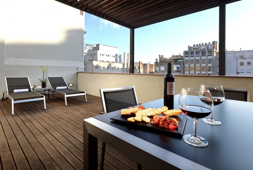Hotel Bcn Design Barcelona Exterior foto Terrace